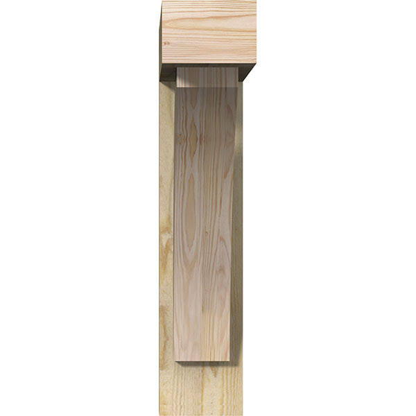 Thorton Block Rough Sawn Bracket with Offset Brace, Douglas Fir N4683