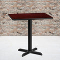 24"x30" Rectangular Mahogany Laminate Table Top with 22"x22" Base Y480979