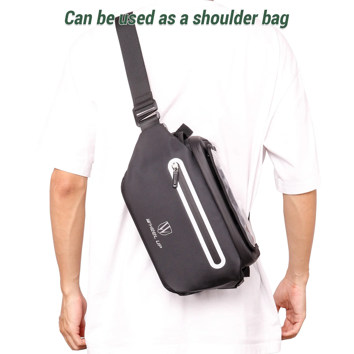 Bike Handlebar Bag with Foldable Touchscreen Phone Holder I4592