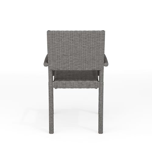 Brown Set of 2 Stackable Patio Armchairs C36228
