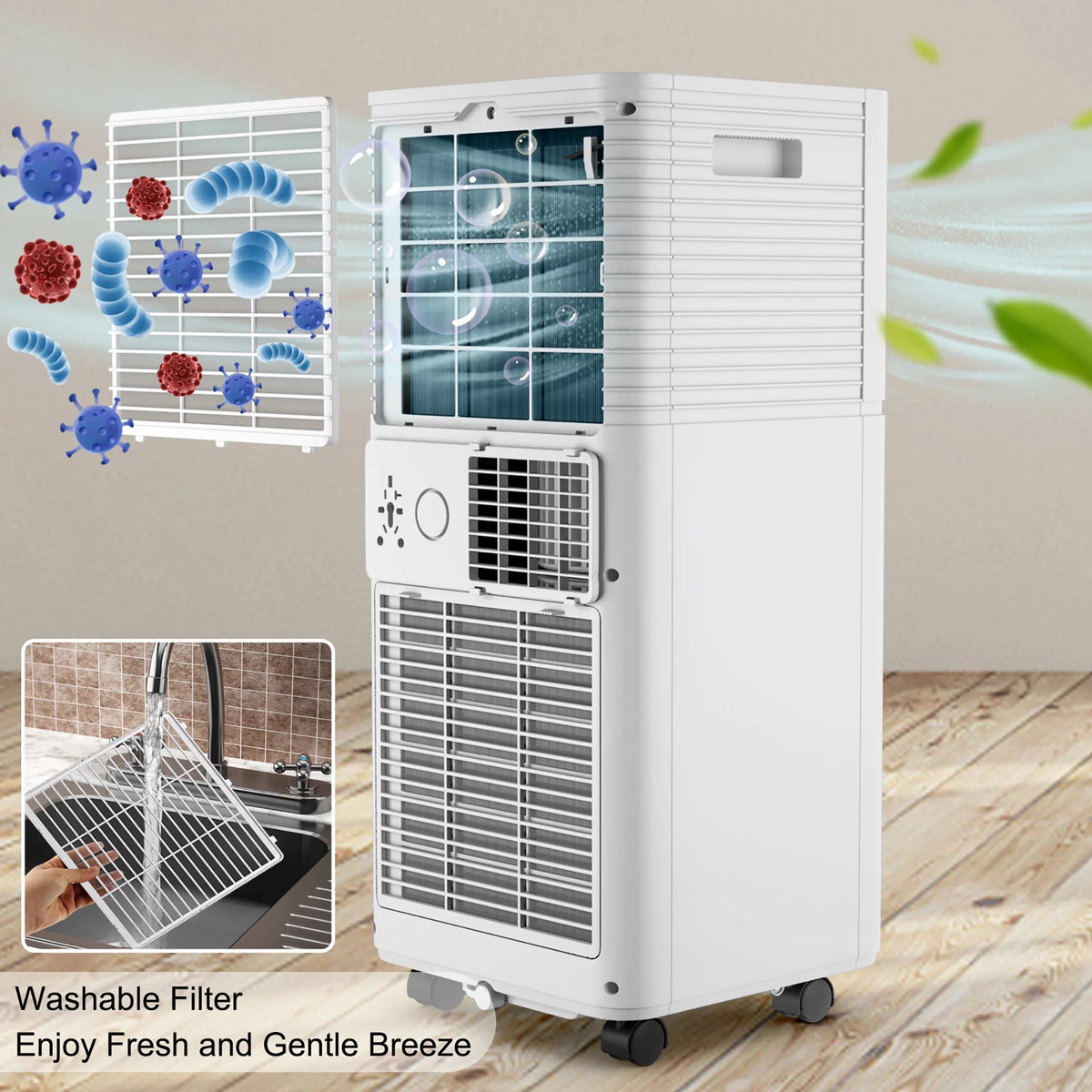 6000 BTU Portable Air Conditioner 3-in-1 Black K751920