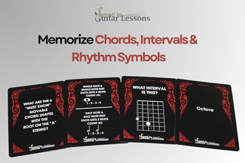 54-Card Guitar Flash Cards A297
