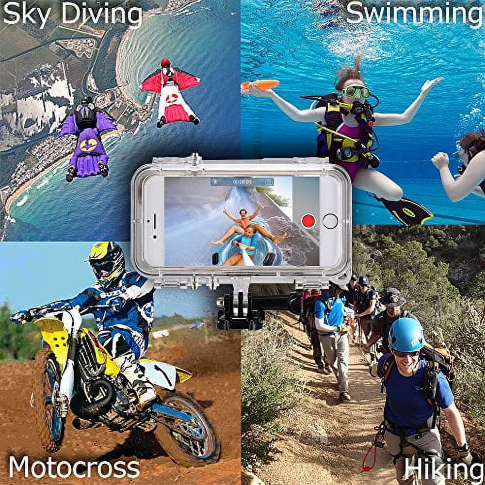 Waterproof Case for iPhone 6, 6S with Handlebar & Seatpost Mount for Bikes with Microfiber Cloth E1132
