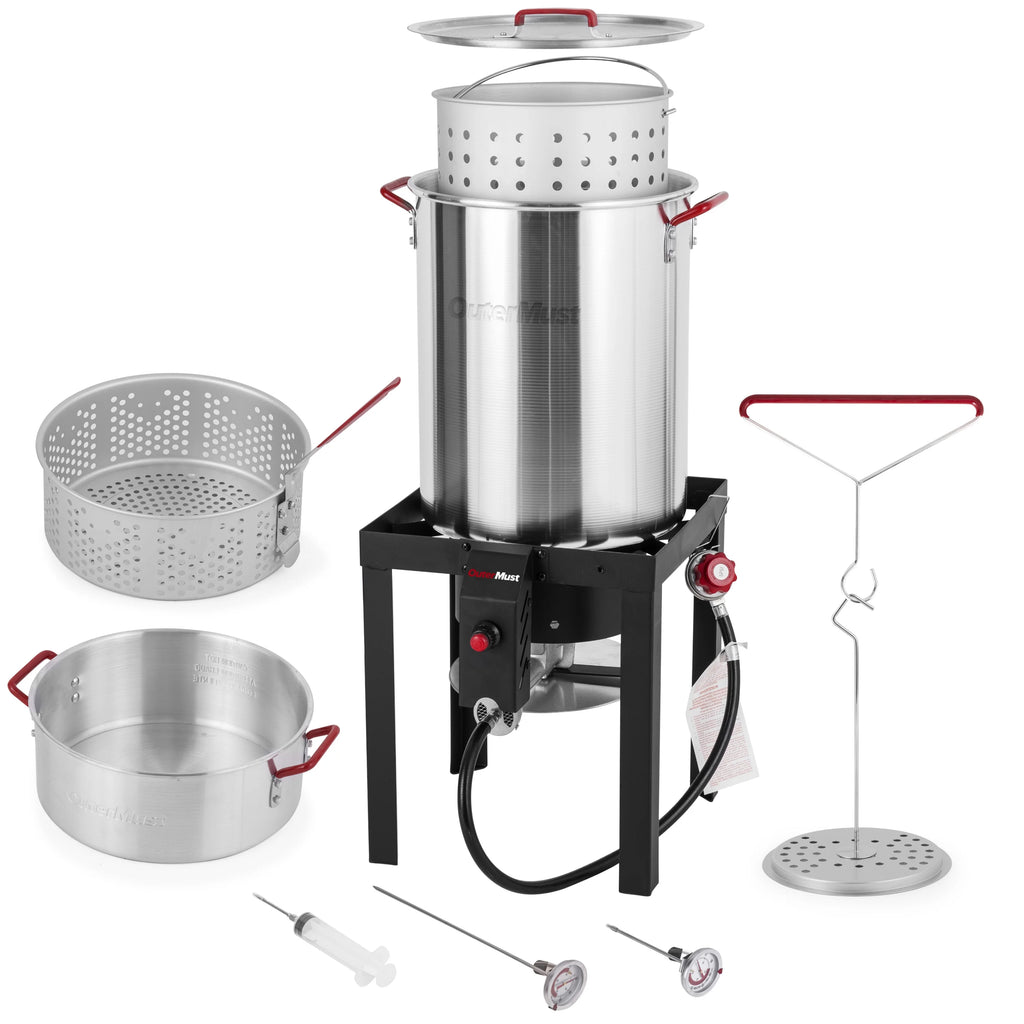 30 QT Turkey Fryer with Basket and Burner Set M2137