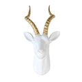 White/Gold Antelope Head Wall Mount O85323