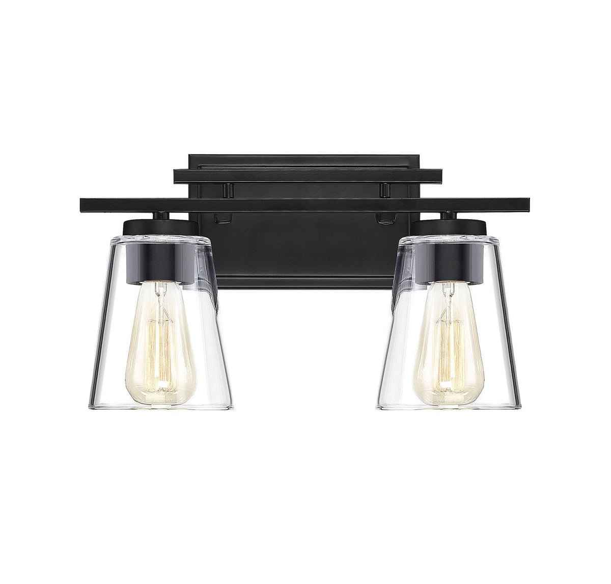Black 2 Light Bath Bar D244132