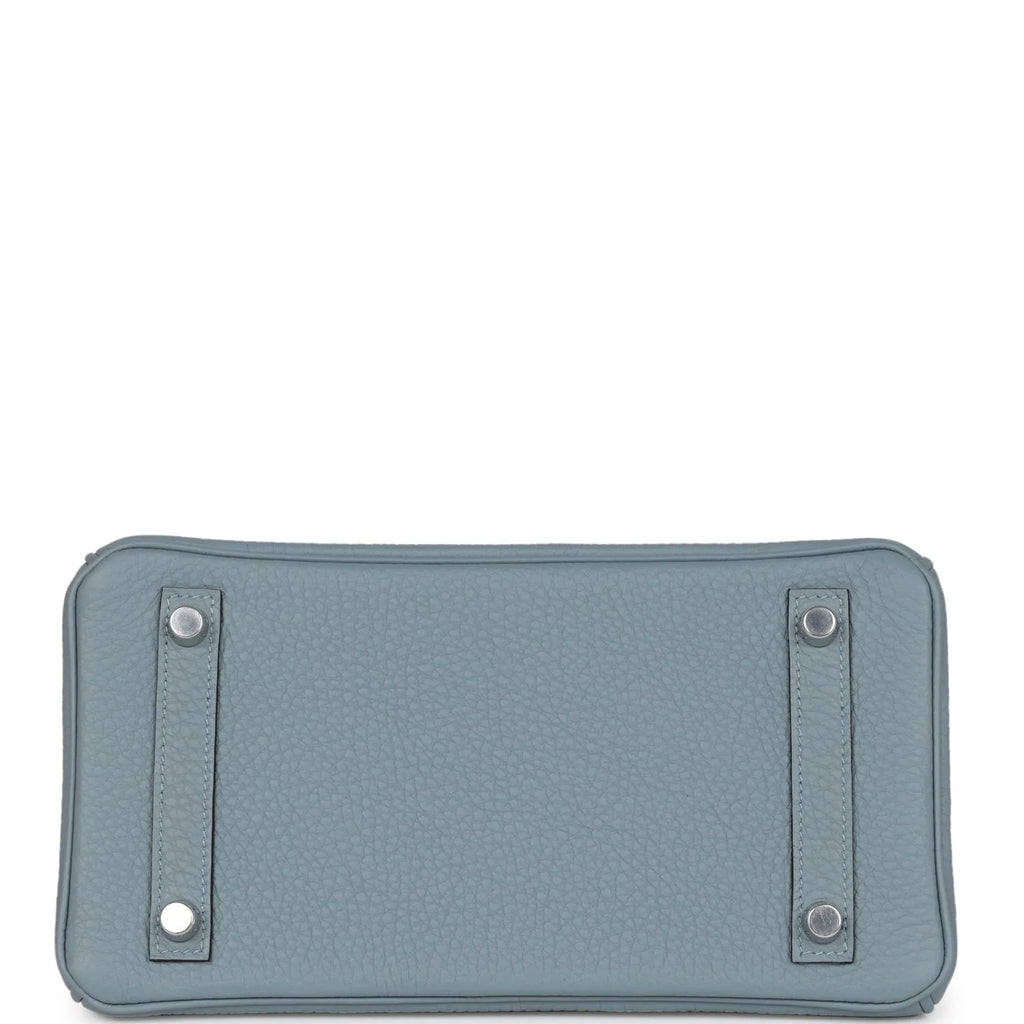 Bleu Lin Togo Palladium Hardware Handbag F8895