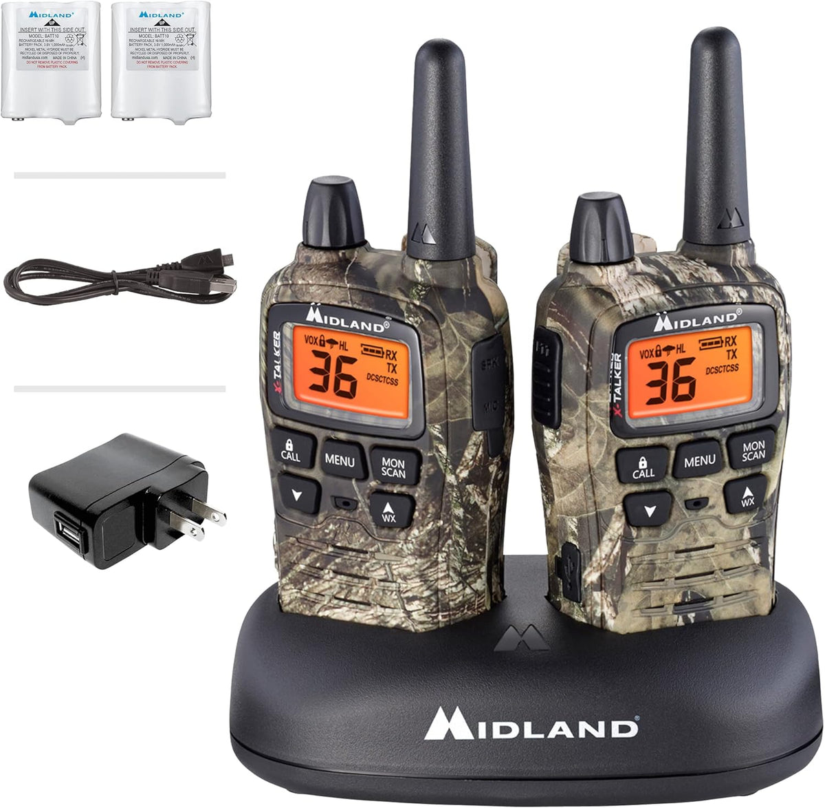 36 Channel FRS Two-Way Radio Walkie Talkie Black/Silver Z15200