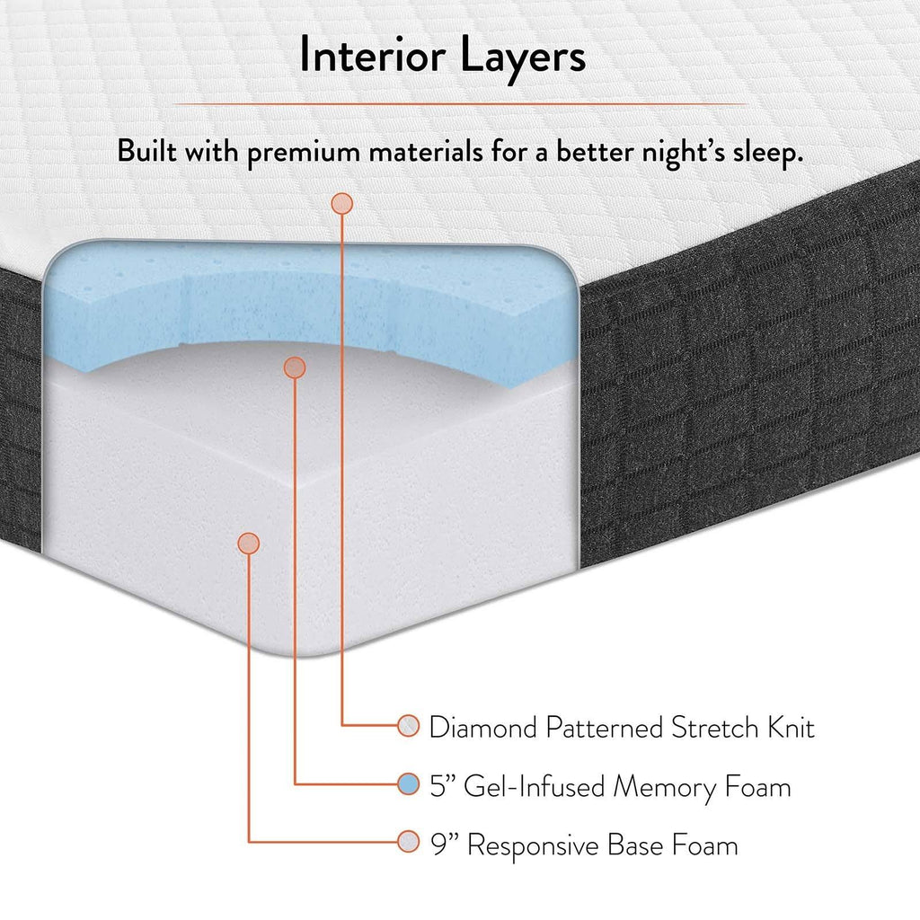 14x22 Memory Foam Full Mattress White V9155