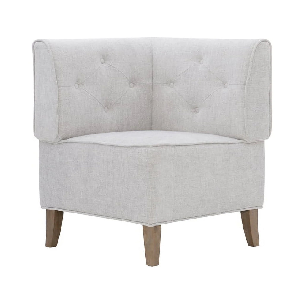 Light Grey Wood Upholstered Corner Bench X680