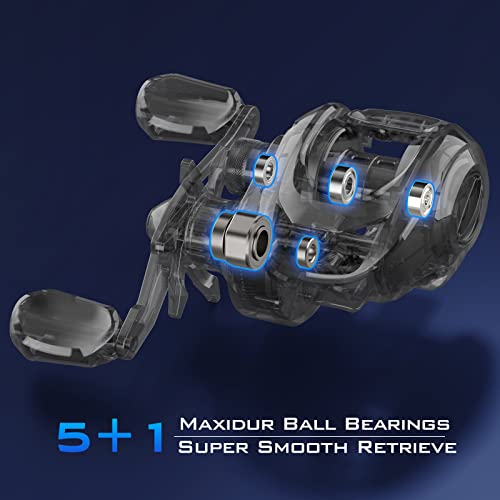 Lightweight Baitcasting Fishing Reel with 7.6 OZ 7.1:1 Gear Ratio L677