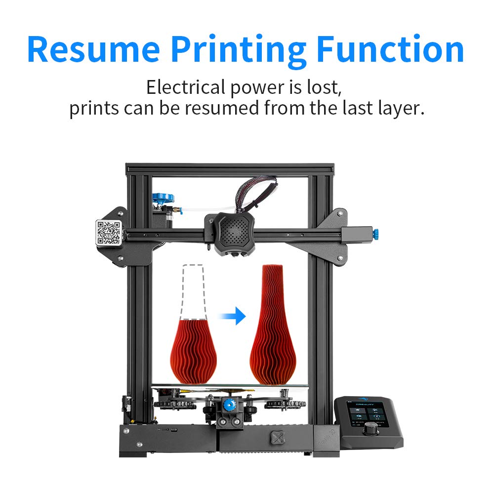 3D Printer with Carborundum Glass Platform 8.66x8.66x9.84 Inch Printing Size X19695