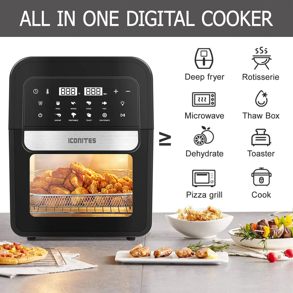 8-in-1 6.5 Quart Air Fryer Oven with Digital Touch-Screen W2277