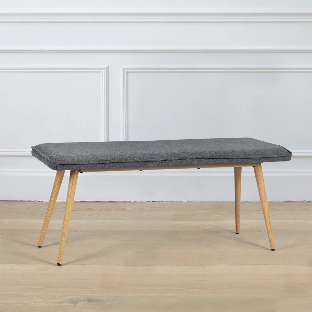 Charcoal Gray Upholstered Tufted Bench D269