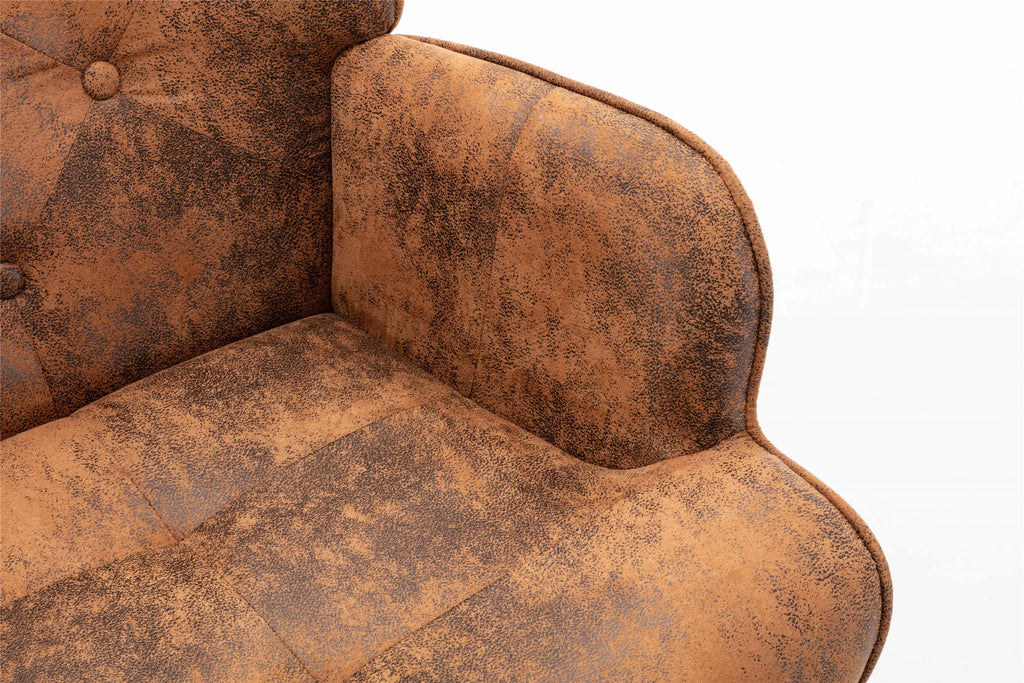 Velvet Accent Sofa Chair with Solid Wood Legs Q900489