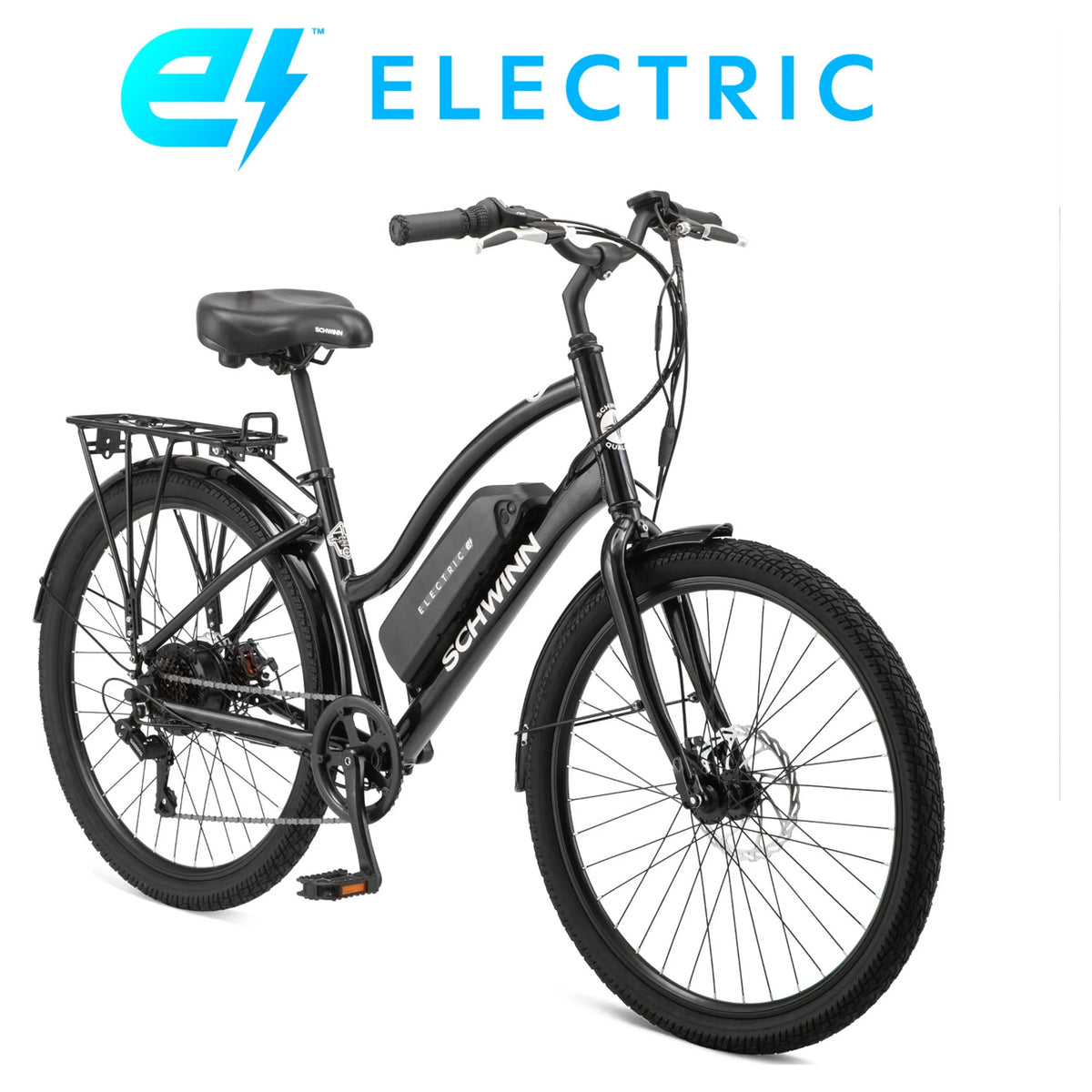 26 Low Step Cruiser Electric Bike 7 Speeds 250w Black Q70610