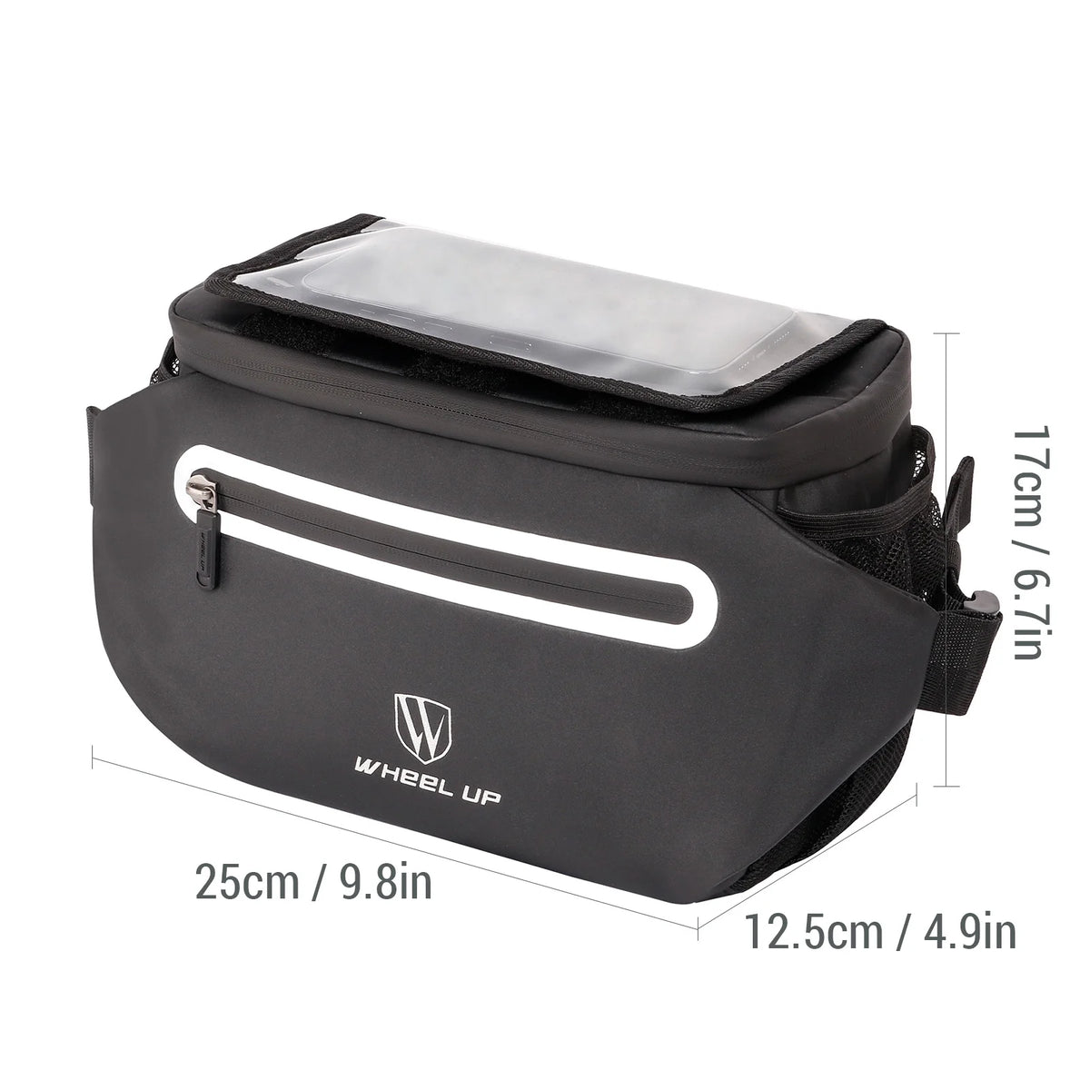 Bike Handlebar Bag with Foldable Touchscreen Phone Holder I4592