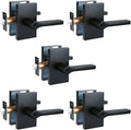 Matte Black Keyed Entry Door Handle Set M115746