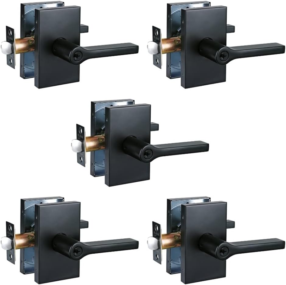Matte Black Keyed Entry Door Handle Set M115746