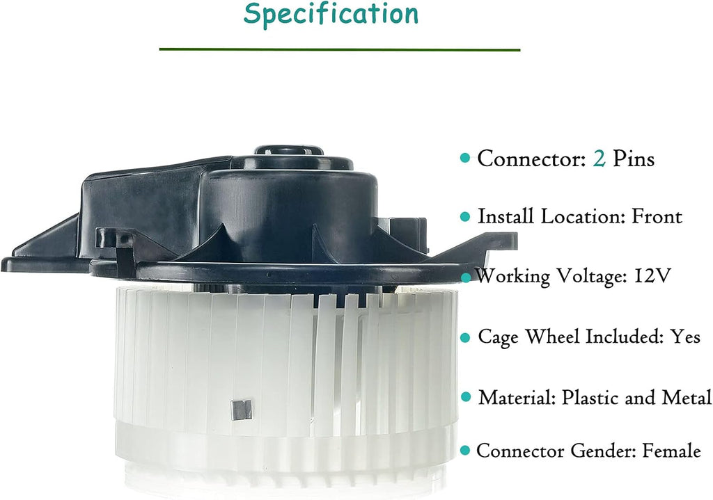 A/C Heater Blower Motor Assembly T325