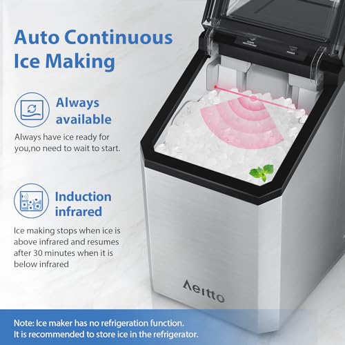 Silver Nugget Ice Maker Countertop, 55lbs/Day, Self-Cleaning G3746