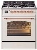 Antique White Copper Trim 30 Dual Fuel Propane Gas Range Q8616