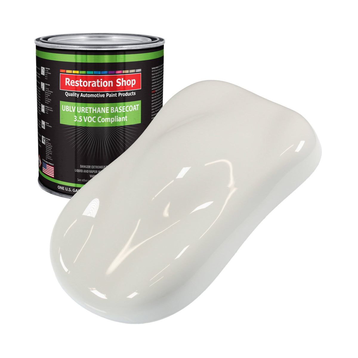 White 1 Gallon Low VOC Urethane Basecoat Car Auto Body Paint M4387