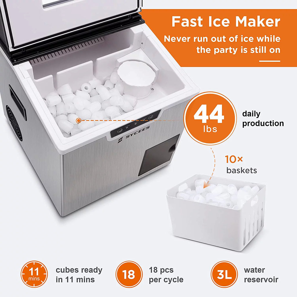 2-in-1 Countertop Ice Maker and Shaver Machine with Ice Scoop and Basket E741