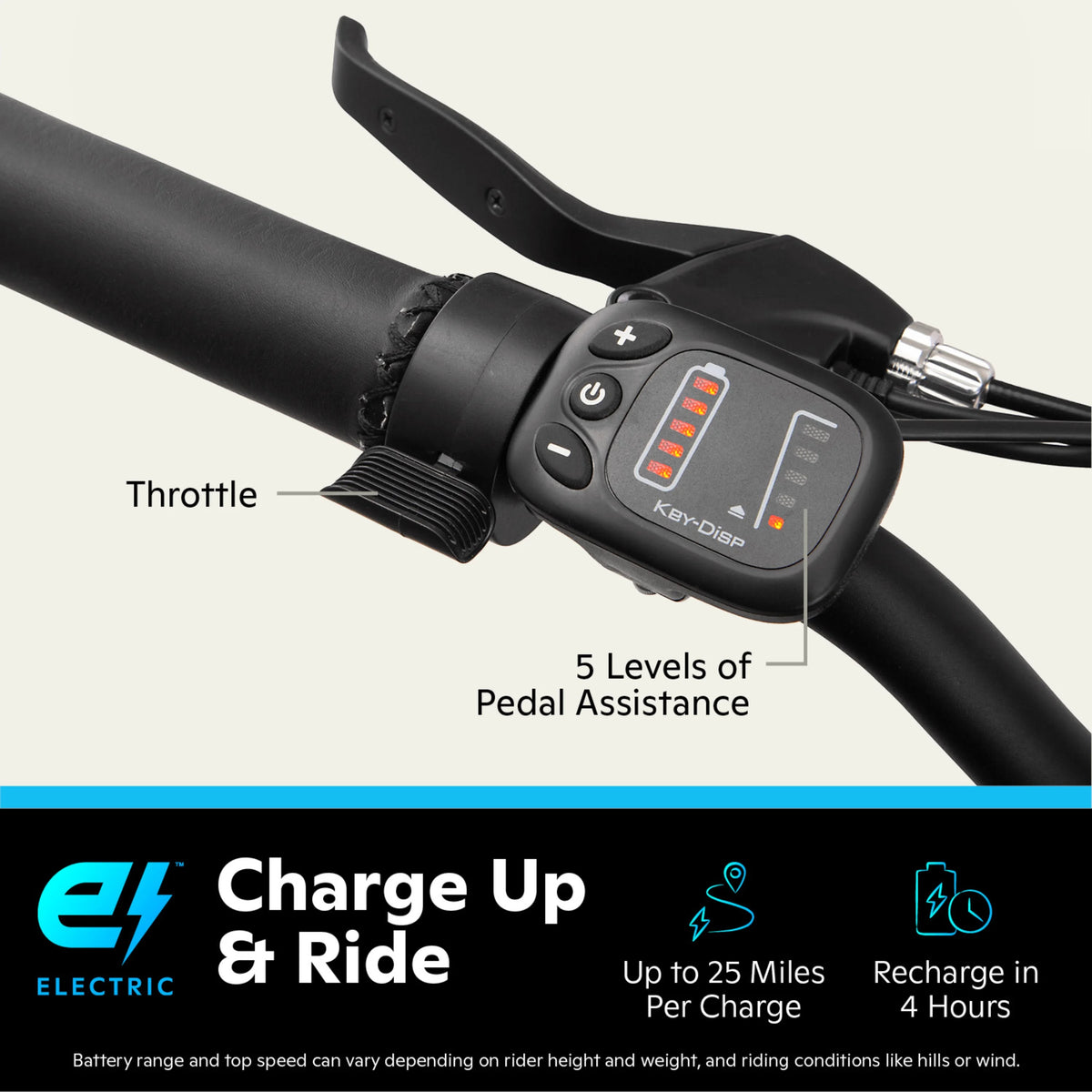 26 Low Step Cruiser Electric Bike 7 Speeds 250w Black Q70610