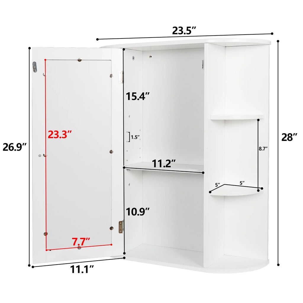 Wall Mount Bathroom Storage Cabinet with Mirror O510