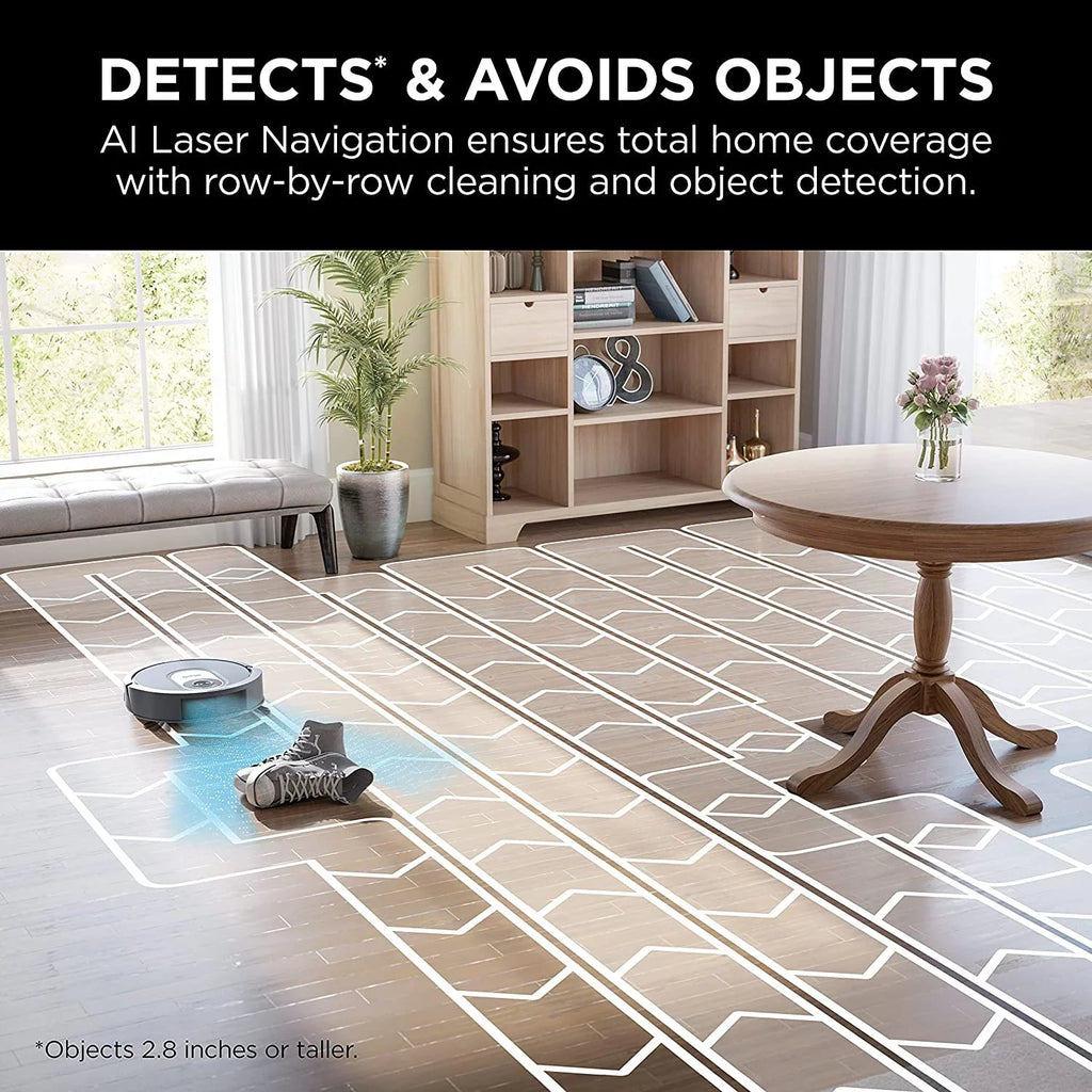 Robot Vacuum with Self-Cleaning Brushroll, Home Mapping, Gray R1101