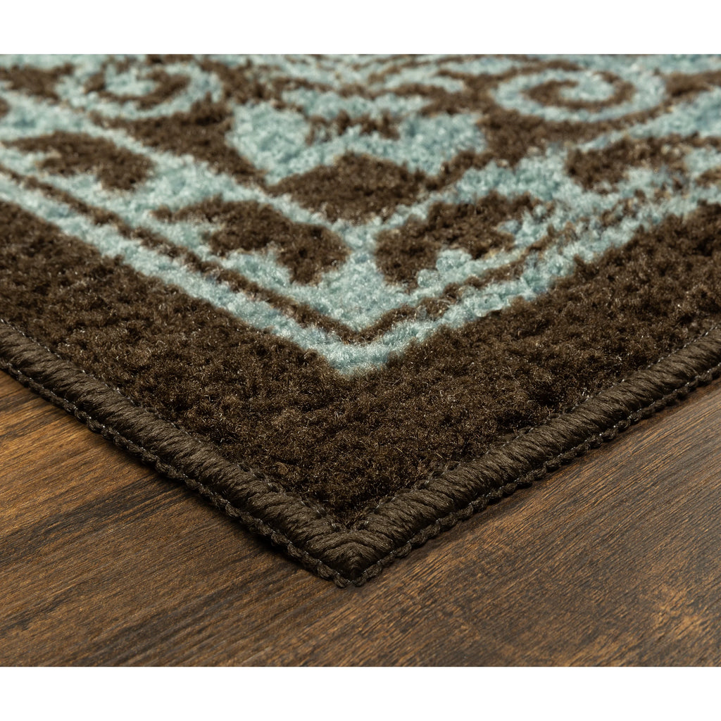 Blue Brown 5' x 7' Area Rug A82469