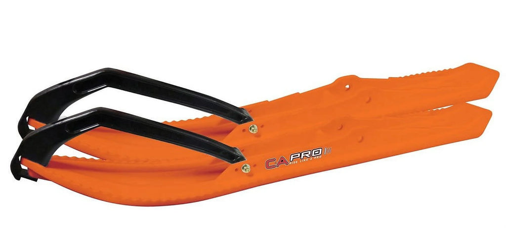 Orange Snowmobile Skis with 6" Shaper Bars Complete Kit K798037