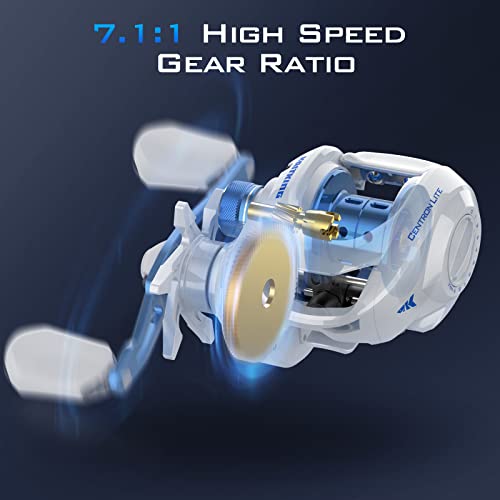 Lightweight Baitcasting Fishing Reel with 7.6 OZ 7.1:1 Gear Ratio L677