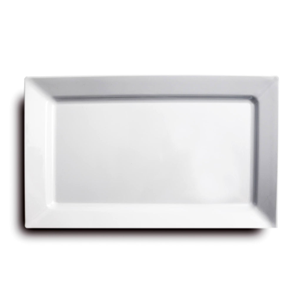 White Rectangular Melamine Salad Plate, 6 Packs I9606