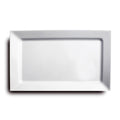 White Rectangular Melamine Salad Plate, 6 Packs I9606