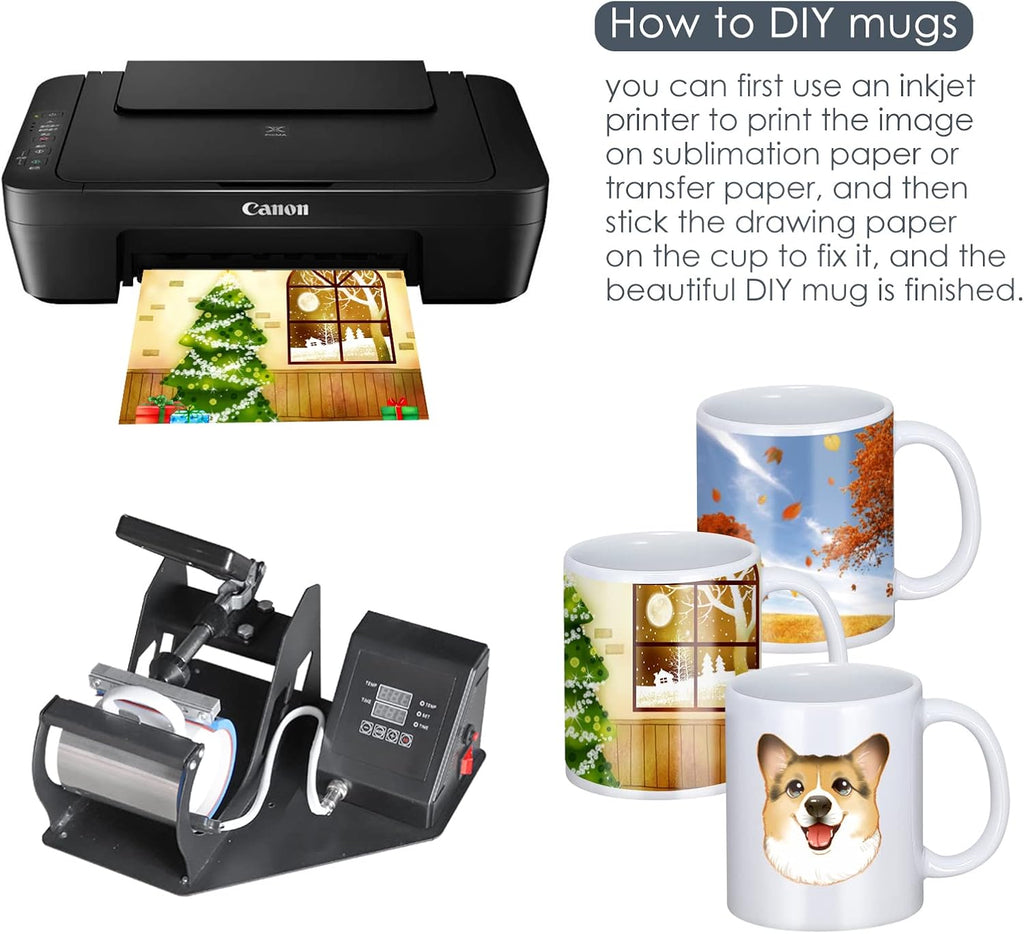 12 Pcs 11 oz White Ceramic Sublimation Mugs H5801