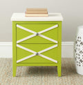 Lime Green 2-Drawer Side Table T25785