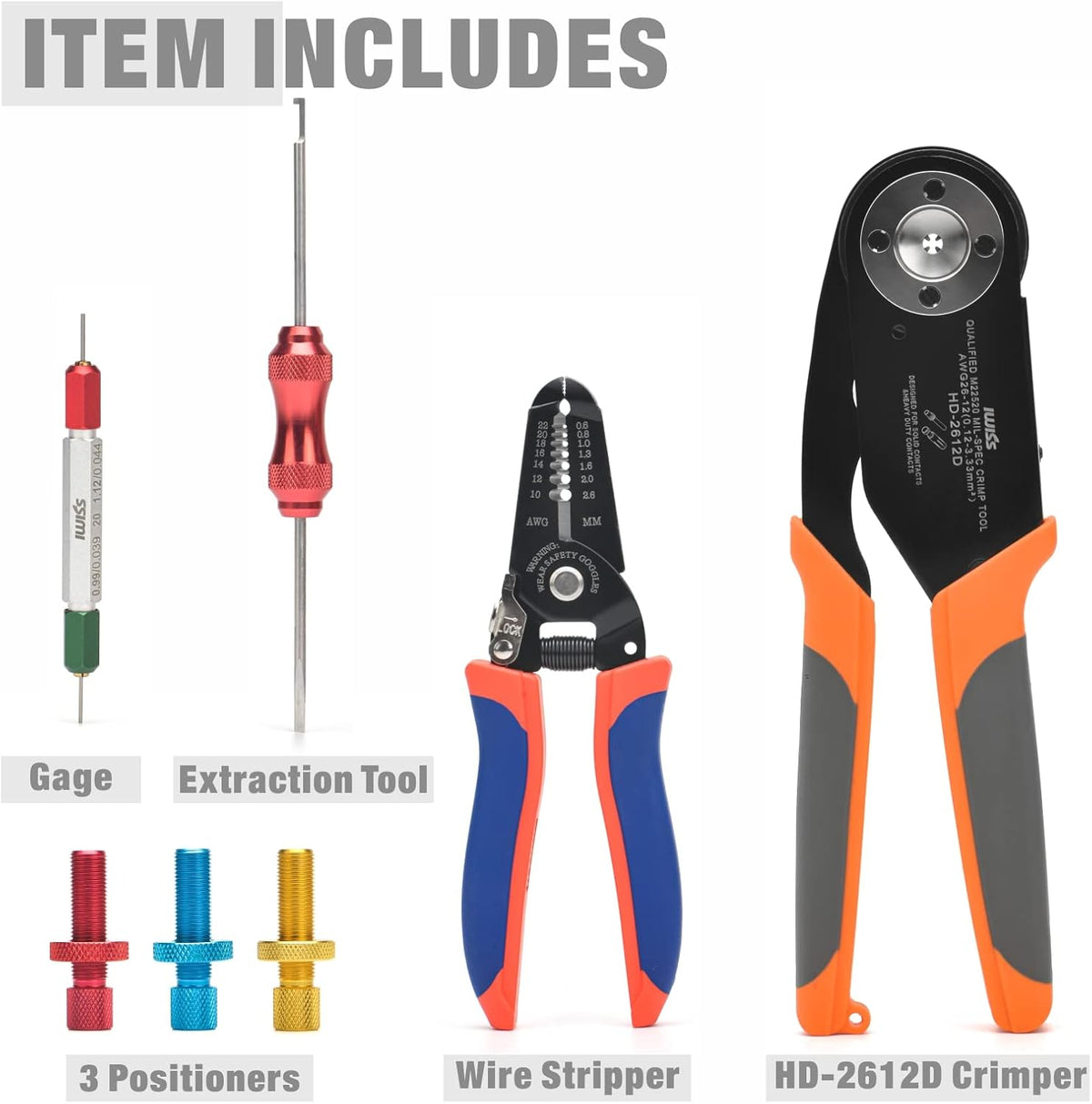 Deutsch Solid Contacts Crimping Tool AWG 26-12 Pack of 2 P728