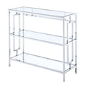Chrome 3 Tier Glass Bookcase O820083