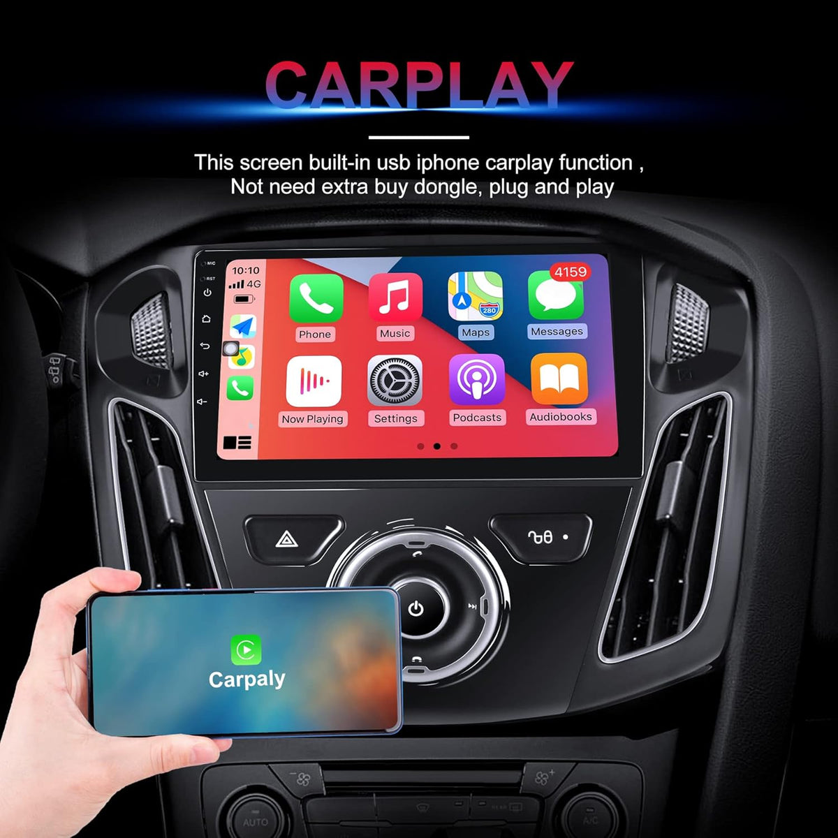 Android 10 Car Radio 9 inch IPS Touch Screen CarPlay Bluetooth A666
