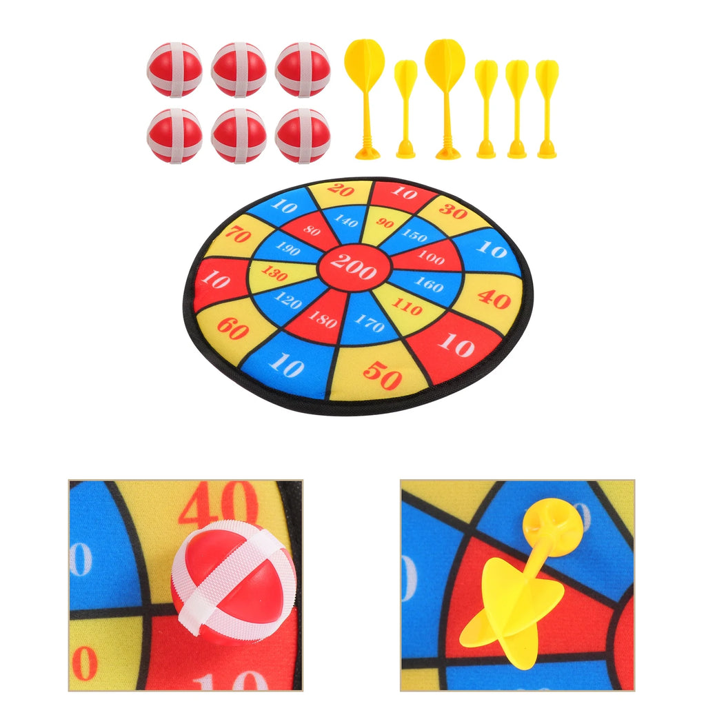 13Pcs Kids Sticky Balls Darts Board Toys D970133