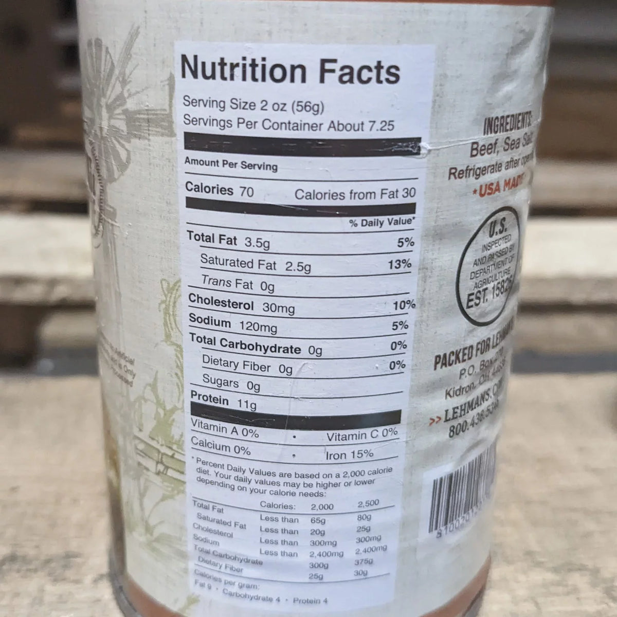 14.5 Oz Canned Ground Beef, Case of 24 H820