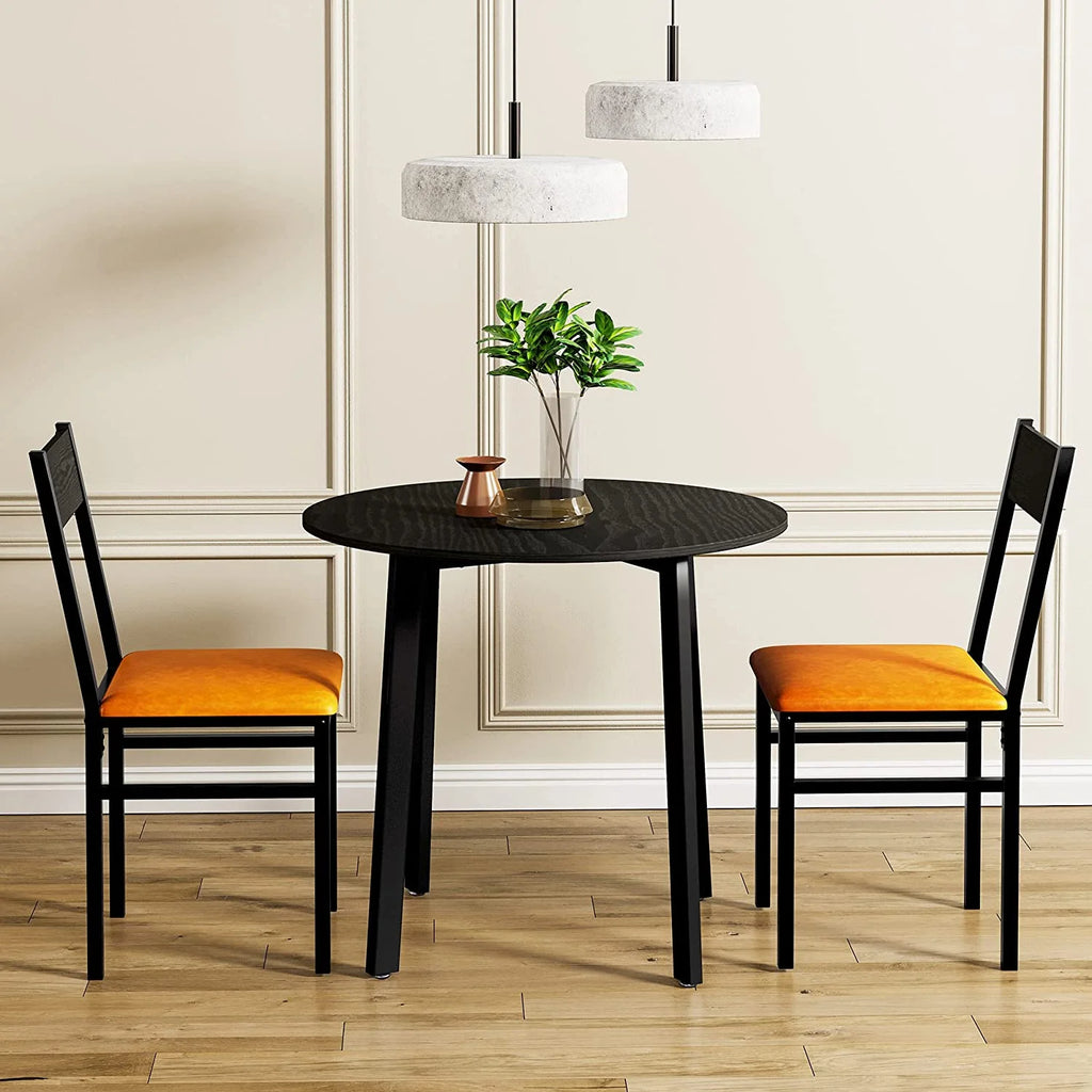 3 Piece Dining Table Set with Cushioned Chairs O77090