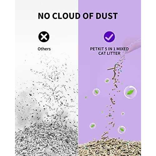5 in 1 Mixed Cat Litter, Strong Clumping, Unscented Ultra Absorbent T8406