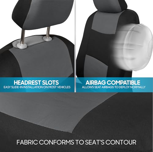 Solid Black Full Set Car Seat Covers O612528
