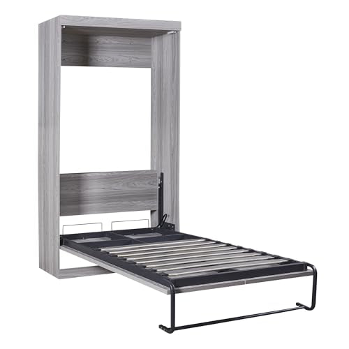 Murphy Bed with Bookcase Shelves and 6 Drawers Y6759