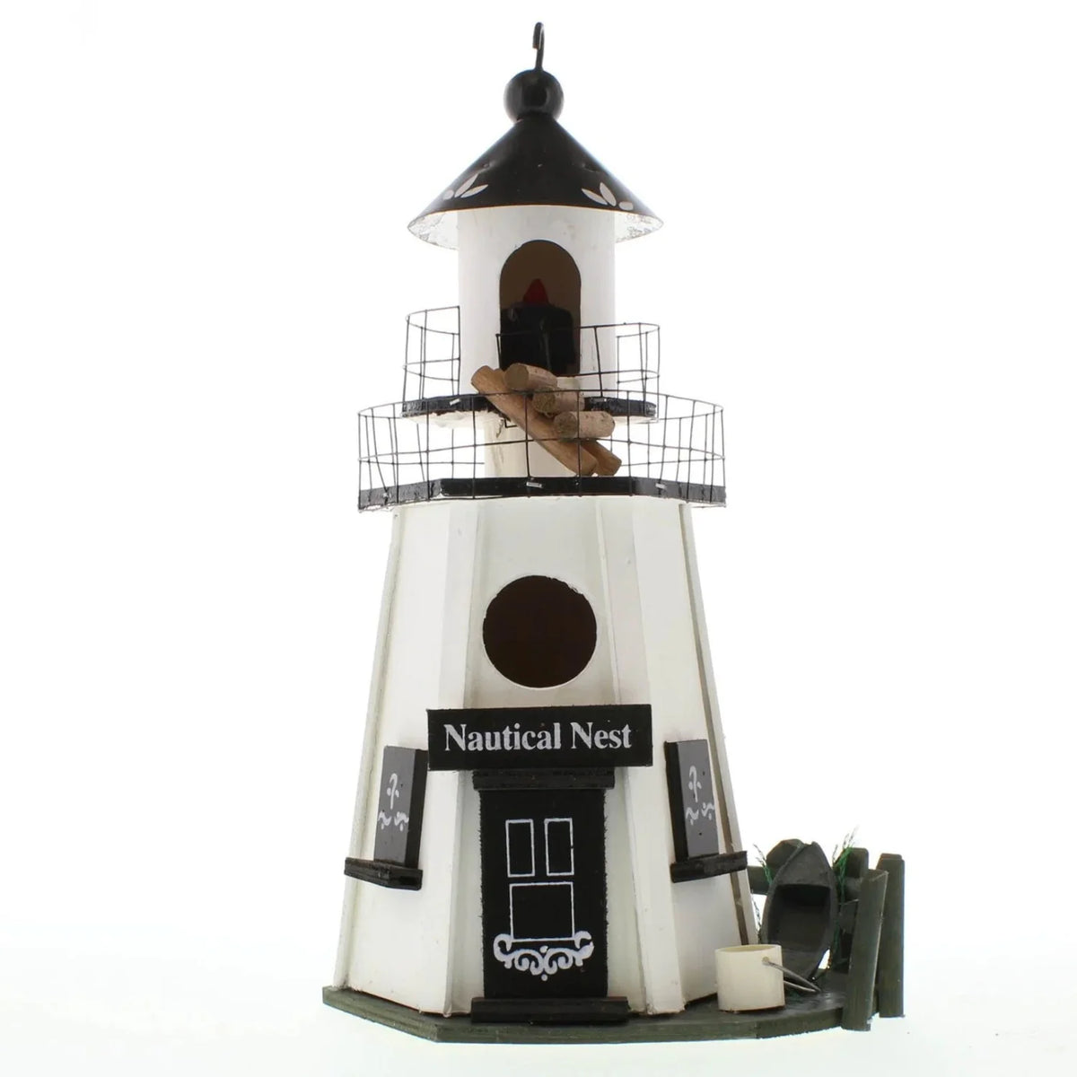 Nautical Wood Lighthouse Bird House K62432