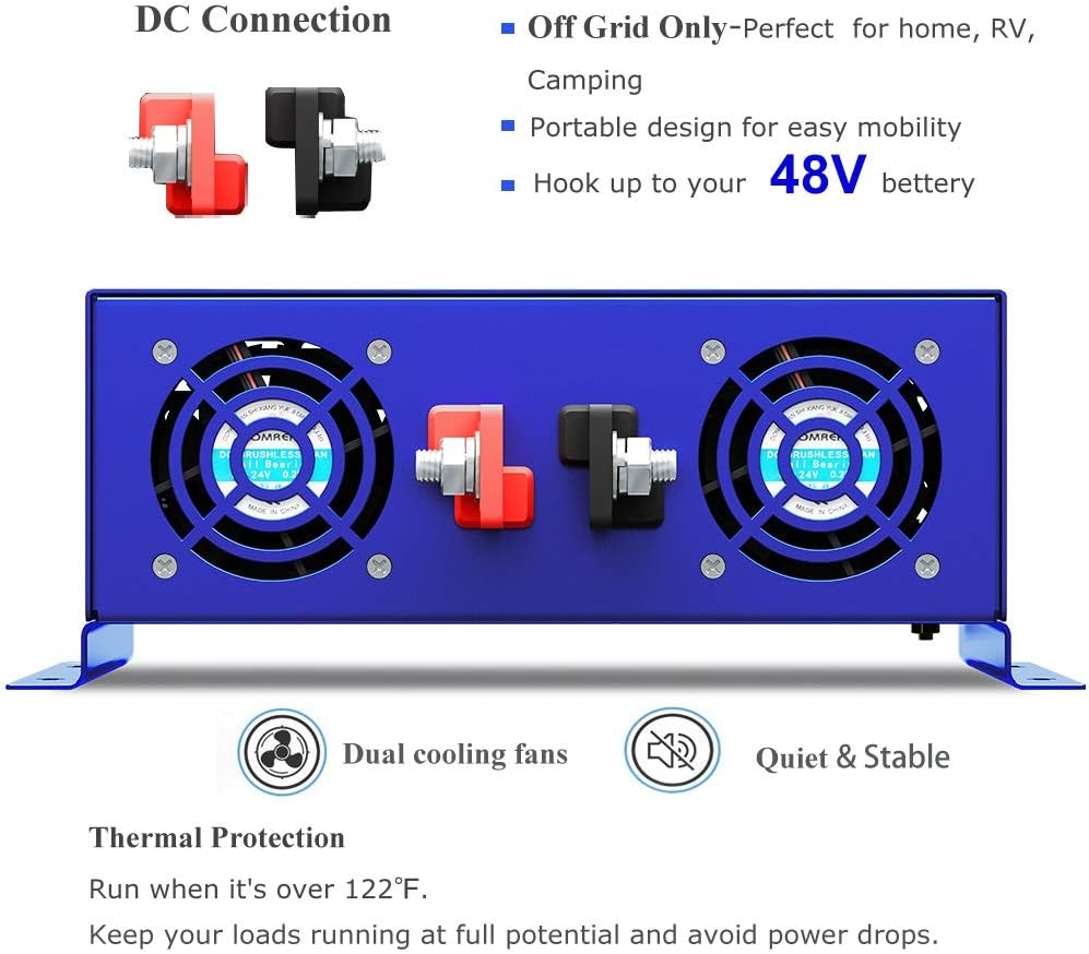 3500 Watt Pure Sine Wave Power Inverter 48V to 120V AC L176