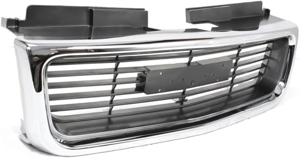 Chrome Shell Grille Assembly with Painted Silver/Gray Insert for GMC Jimmy 1998-2001 R70955